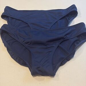 Set of 2! Land’s End girls Swim Bottoms.  Size 16+ (plus). Navy